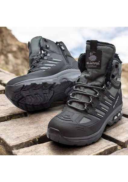 1823 Ortopedik Taban Trekking Outdoor Fermuarlı Erkek Bot Içi Kürklü
