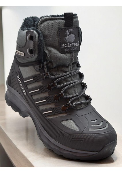 1823 Ortopedik Taban Trekking Outdoor Fermuarlı Erkek Bot Içi Kürklü