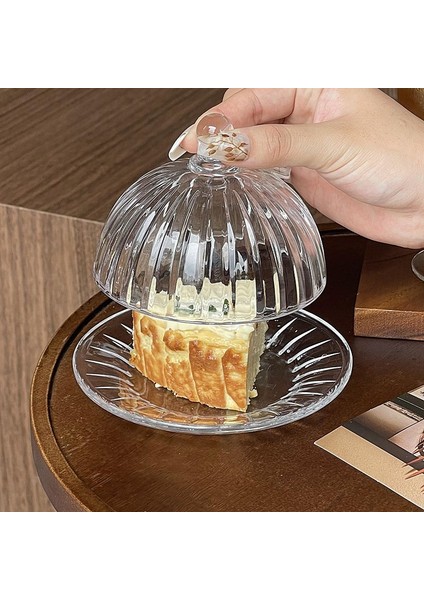 Kesme Desen Kapaklı Şekerlik - Sunumluk - Cam Fanus - 14 cm modelleri