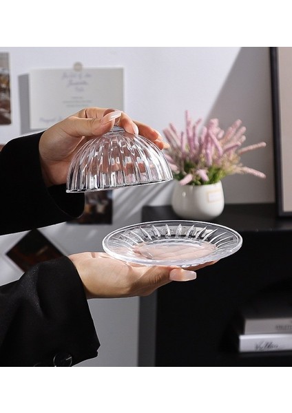 Kesme Desen Kapaklı Şekerlik - Sunumluk - Cam Fanus - 14 cm indirimleri