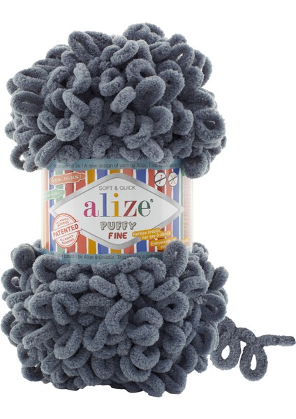 Puffy Fine(Ince) El Örgü İpliği 5'li Paket Yeşil 532