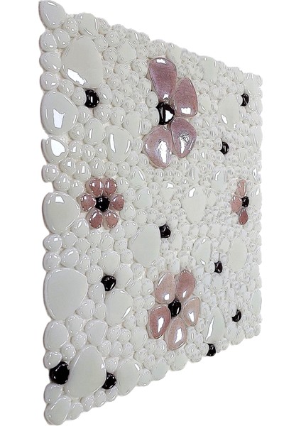 Mutfak Tezgah Arası, Havuz, Banyo, Sauna, Spa, ve Yaşam Alanlarının Tüm Yüzeyleri İçin. Çiçek Desenli, 31.5X31.5 Cm. Fileli Cam Mozaik. ( 10 File Karo = 1 M2 Fiyatıdır )