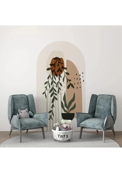 Çiçekler ve Dallar Boho Kemer Arch Sanatsal Duvar Sticker fırsatları