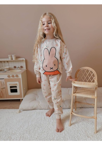 Yigit Butik Çiçek Baskılı Kız Çocuk Alt Üst Takım modelleri