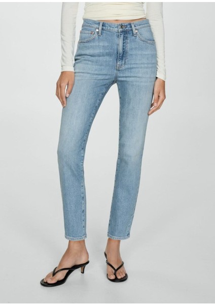 Claudia Dar Kesim Crop Jean Pantolon
