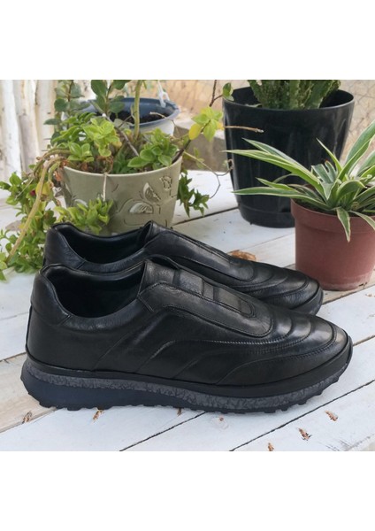 Bagsshoes PRX18004 Erkek Deri Günlük Casual Bağsız Ayakkabı