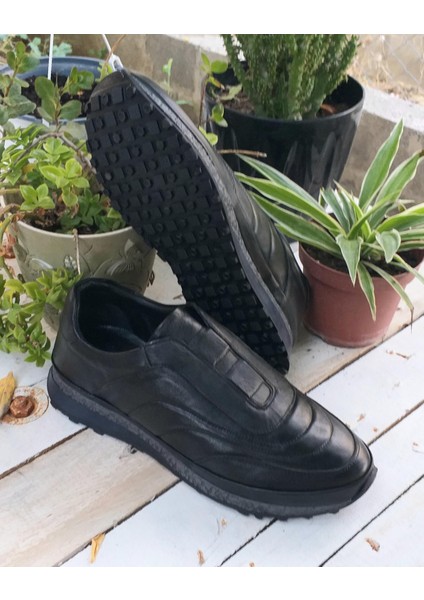 Bagsshoes PRX18004 Erkek Deri Günlük Casual Bağsız Ayakkabı