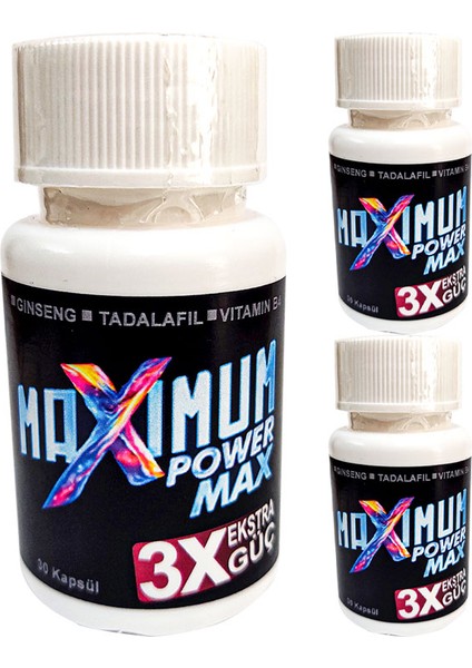 Maximum Power Maxpomax 3 Kutu Maximum Power Max Kampnyalı Gxmz - Erkekler Için Ggùçlù Cîns Pérformans 30 Lu