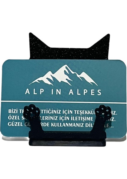 Kedi Temalı Kartvizitlik Şık ve Kullanışlı 1 Adet Veteriner Kliniği İçin