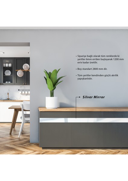 Ayna Görünümlü Dekoratif Şerit ( Silver ) fiyatları