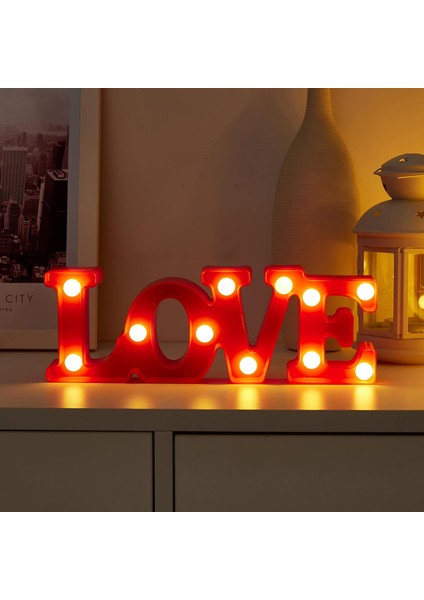 Love Tasarım Romantik LED Gece Lambası - Sevgililer Günü Dekoratif Hediyelik fırsatları