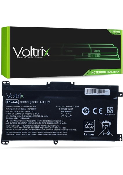 Hp Pavilion X360 BK03XL, 916366-541 Uyumlu Notebook Batarya - Pil