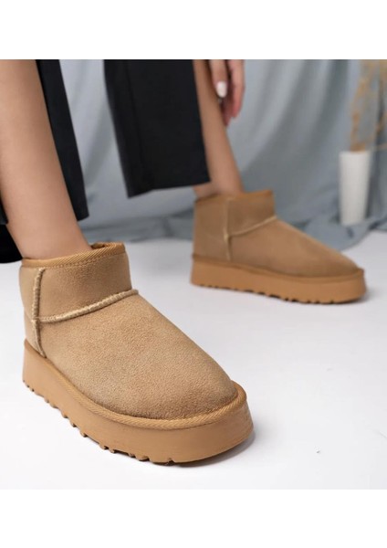 Kuum London K11Y02 Kadın Içi Tüylü Kalın Tabanlı Kısa Boy Ug Bot