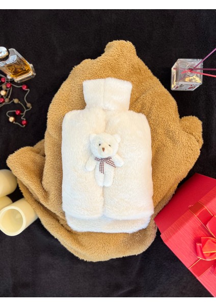 Sıcak Su Torbası Peluş Ayak Isıtıcı Kar Beyaz Oyuncaklı 2 Litre Sıcak Su Torbası Ile Beraber Geçmeli Fonksiyonlu Hediyelik Özel Günlerde Kullanım