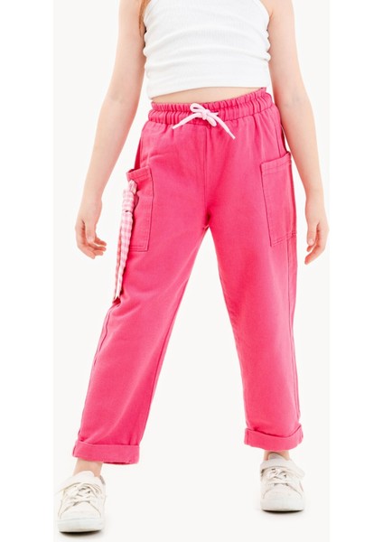 Kız Çocuk Fularlı Keten Pantolon G2543 fiyatları