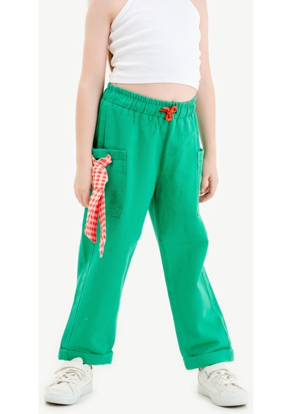 Kız Çocuk Fularlı Keten Pantolon G2543 fiyatları