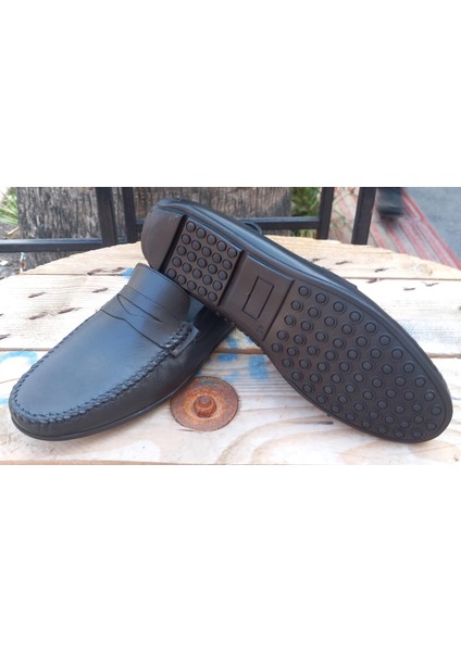 Bagsshoes INT-24Y31004 Erkek Hakiki Deri Loafer Ayakkabı