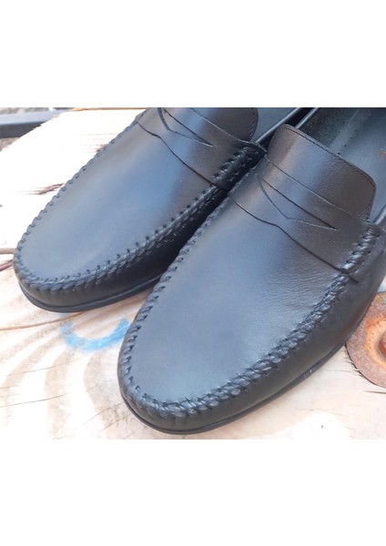Bagsshoes INT-24Y31004 Erkek Hakiki Deri Loafer Ayakkabı