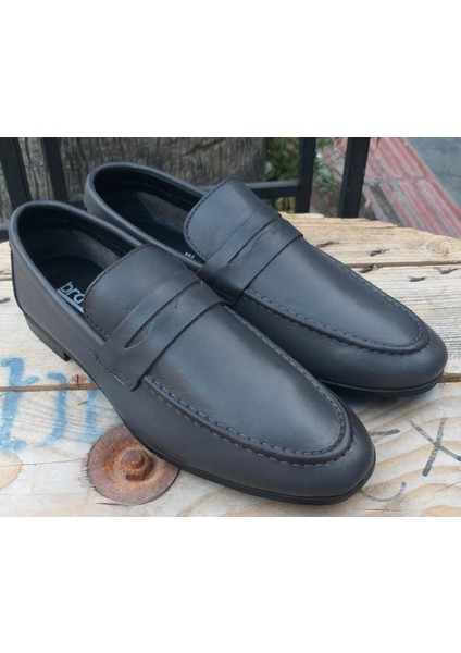 15002 Tzeus Erkek Deri Klasik Loafer Ayakkabı modelleri