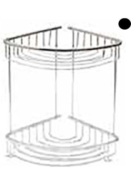 Mono Oval Şampuanlık 2li Siyah 20*20CM