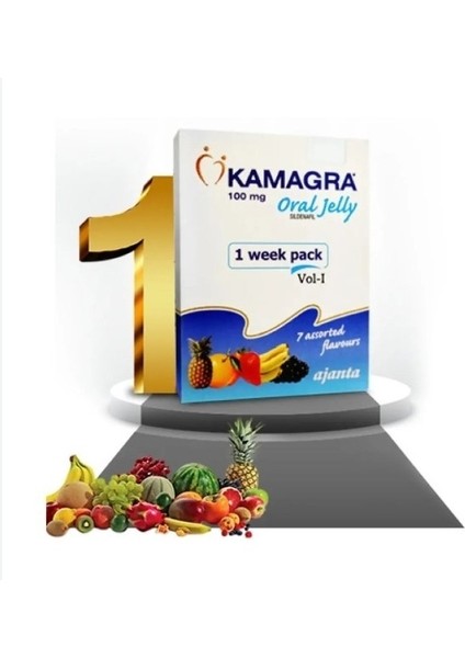 KAMAGRA100 Jelly Meyveli 7li Orijinal Ürün Geciktir Tam Perfomans %100 ( 5 Paket)