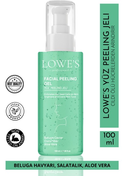 Lowe’s Yüz Peeling Jeli 100 ml, Beluga Caviar Cucumber Aloe Vera