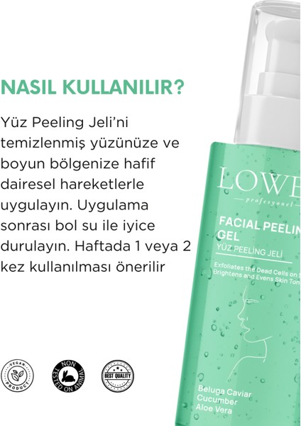 Lowe’s Yüz Peeling Jeli 100 ml, Beluga Caviar Cucumber Aloe Vera