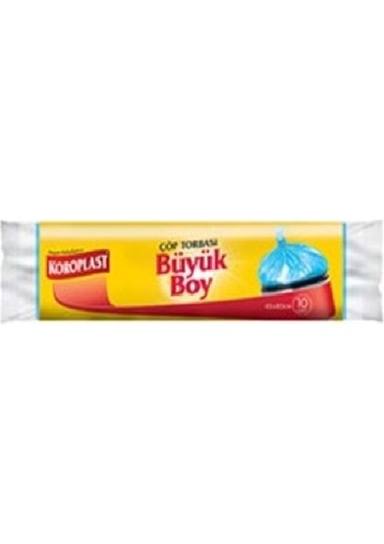 Çöp Poşeti Büyük Boy Mavi 10 Lu 65X80 cm x 20 Paket
