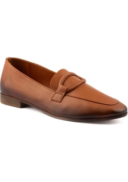 23023524Y Kadın Hakiki Deri Loafer Ayakkabı modelleri