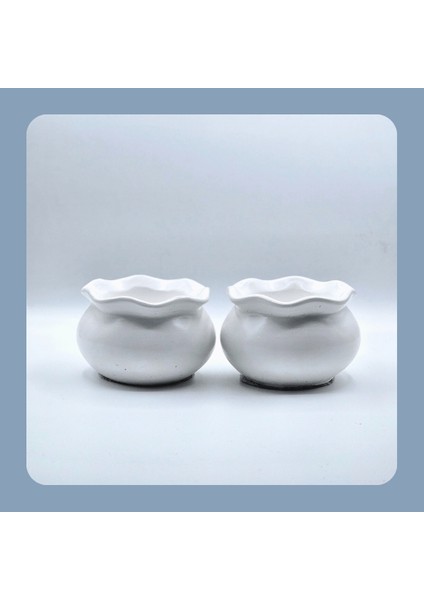 Luna Dekoratif 2'li Mumluk & Sukulent Saksı Seti | El Yapımı Obje | Çok Amaçlı Kullanım fırsatları