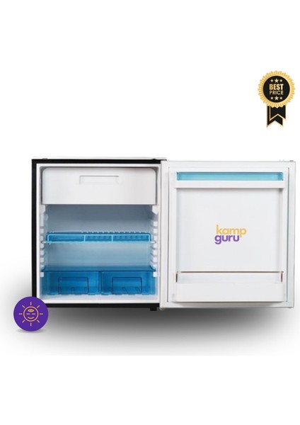 50 Litre 12/24V Buzdolabı Gri (Sağ Yönlü Kapak)