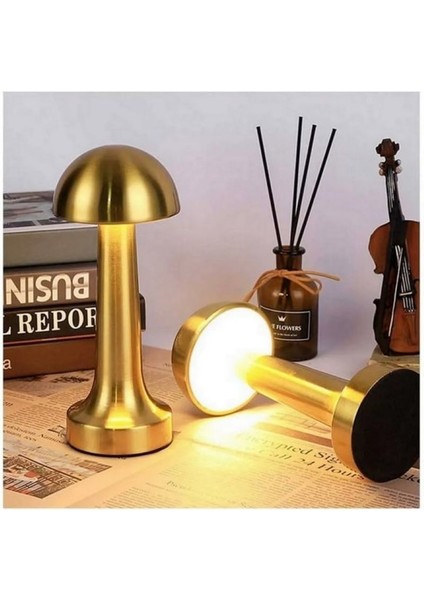 Mantar Model Dimmerli Şarjlı Masa Lambası