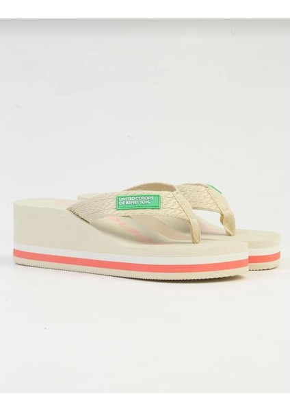 United Colors Of Benetton BN-10218 Kadın Yüksek Dolgu Taban Parmak Arası Premium Terlik