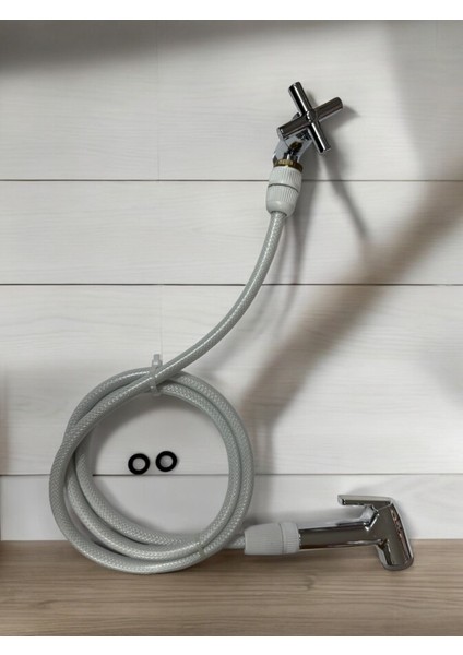 Taharetmatik Set Musluk Dahil Patlamaz Plastik Hortum Taharet Matik Wc Matik