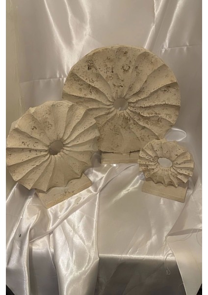 Marble Dekoratif Traverten Zerafet Stone Halka Mermet Taş Biblo 3 Lü indirimleri