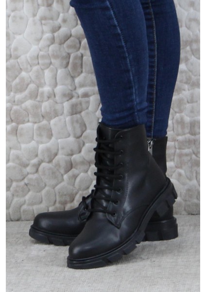 5285 Rahat Fermuarlı Bağçıklı Kaymaz Taban Sıcak Astar Kadın Bot modelleri