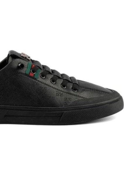 24510-3 Erkek Ithal Taban Monogram Baskılı Sneaker Spor Ayakkabı