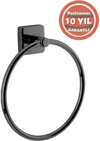 Paslanmaz Pirinç Vizyon Yuvarlak Havluluk Mat Siyah modelleri