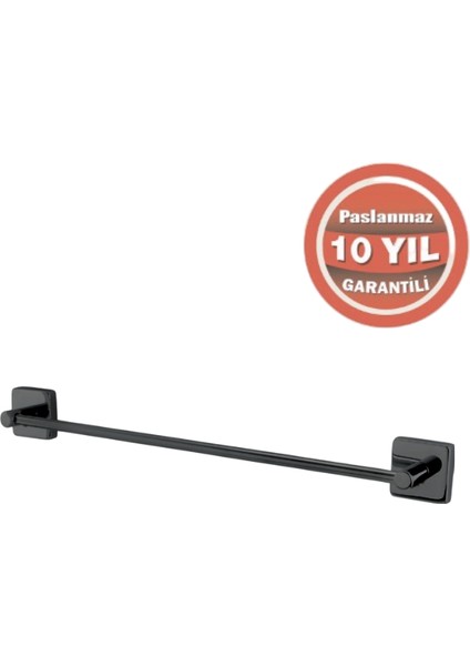 Paslanmaz Pirinç Vizyon Uzun Havluluk 60CM Mat Siyah