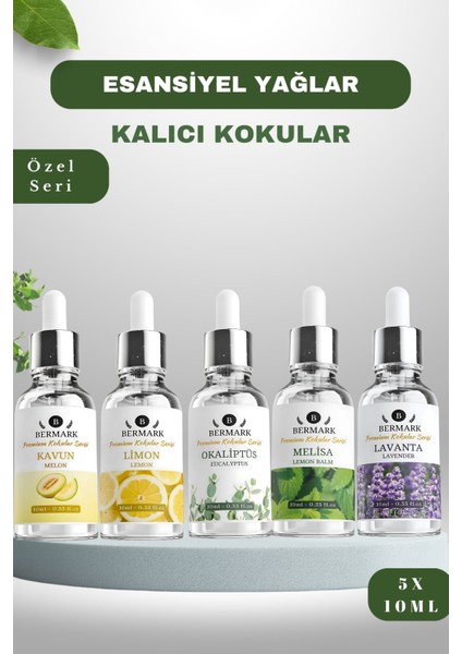 5'li Set Esansiyel Uçucu Yağı Kokusu 5x10 ml