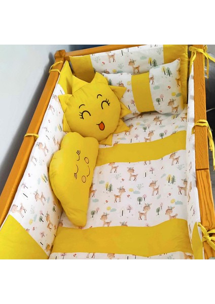 Park Yatak Bebek Uyku Seti Nevresim Takımı 70x110 Bambi Sarı