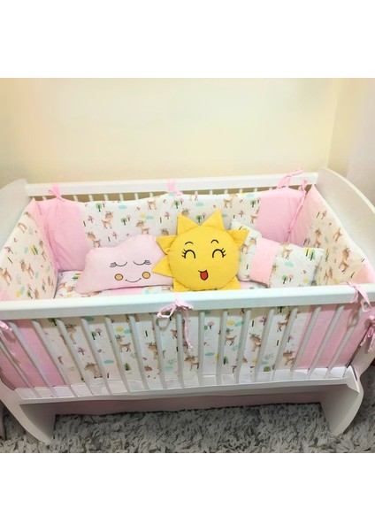 Park Yatak Bebek Uyku Seti Nevresim Takımı 70x110 Bambi Pembe