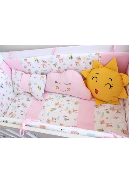 Park Yatak Bebek Uyku Seti Nevresim Takımı 70x110 Bambi Pembe