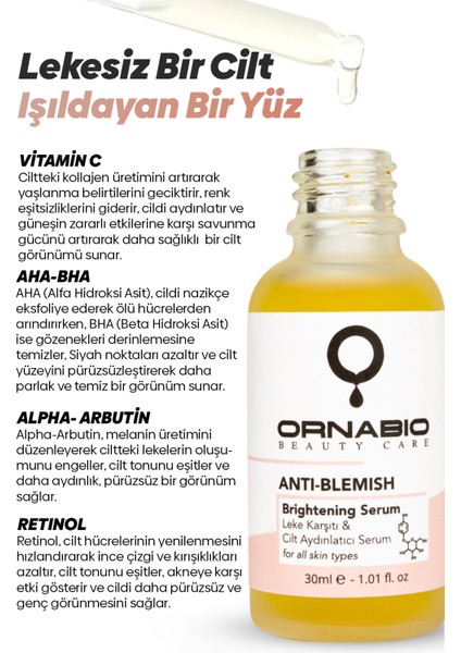 Anti-Blemish Bakım Serumu - Vitamin C Aha-Bha - Alpha - Arbutin Retinol