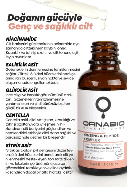 Gınseng & Peptıde Yaşlanma Etkilerine Karşı Serum