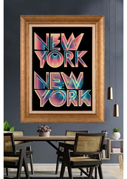 Altın Çerçeveli Paspartulu Tablo KL151