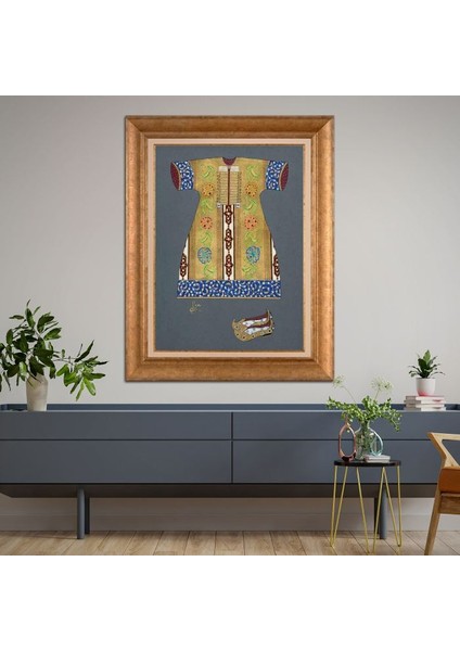 Altın Çerçeveli Paspartulu Tablo KL2529