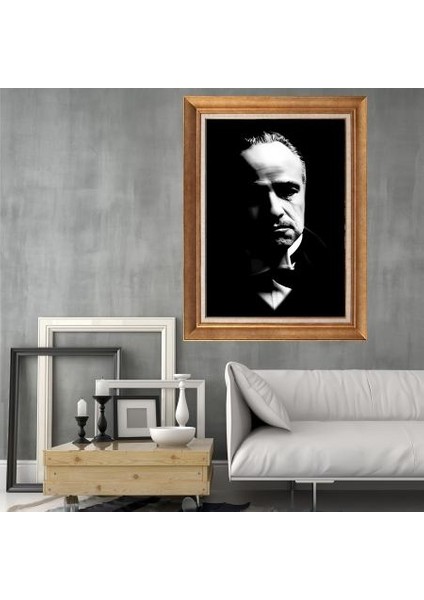 Altın Çerçeveli Paspartulu Tablo KL2961