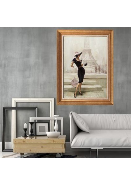 Altın Çerçeveli Paspartulu Tablo KL2929