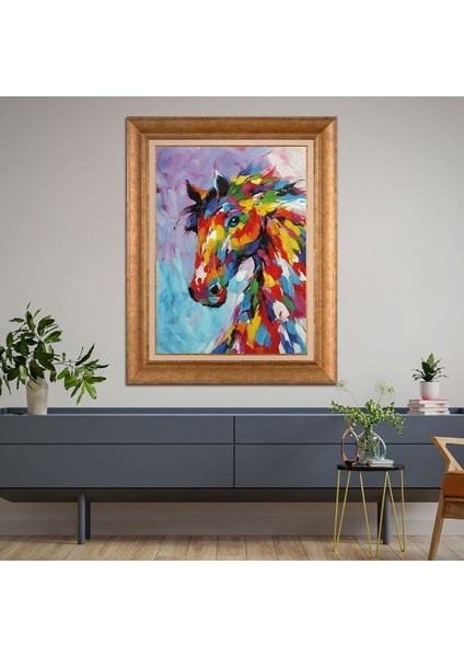 Altın Çerçeveli Paspartulu Tablo KL2448